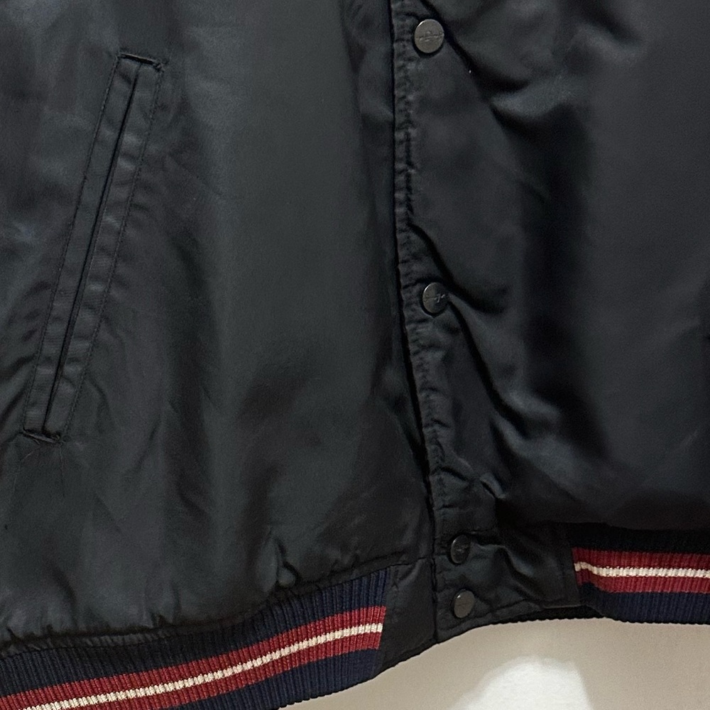 Vintage Sean John Men’s Spell Out Logo Bomber Jacket In Black Size XL. - Picture 3 of 6